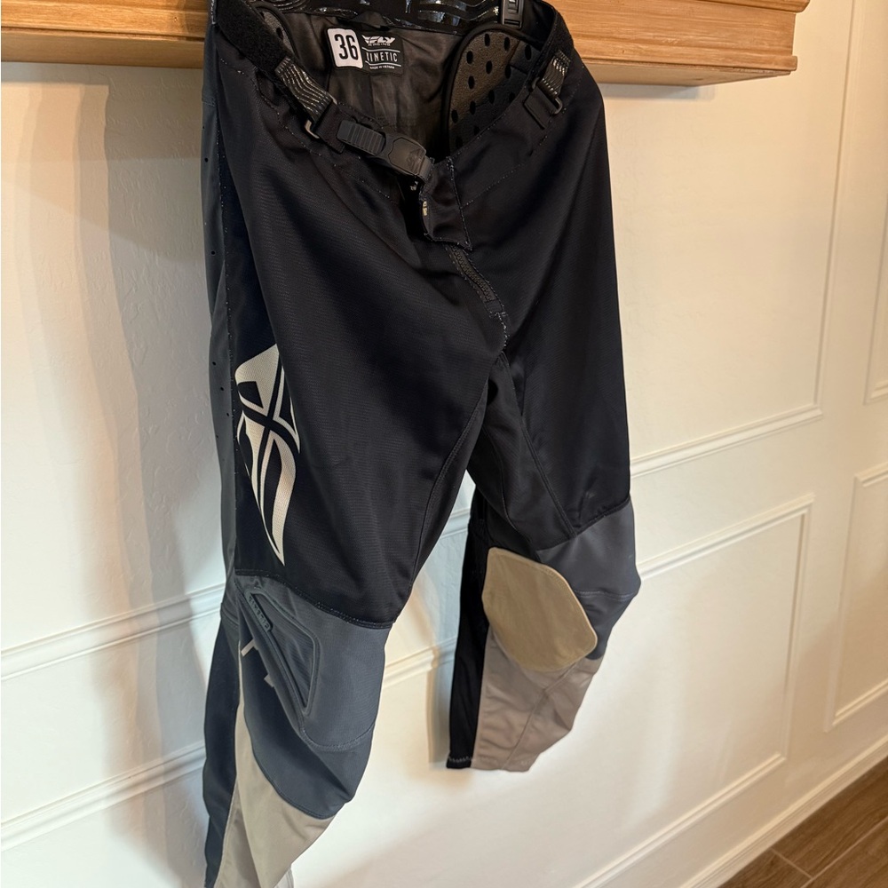 Fly Black and Gray Riding Pants